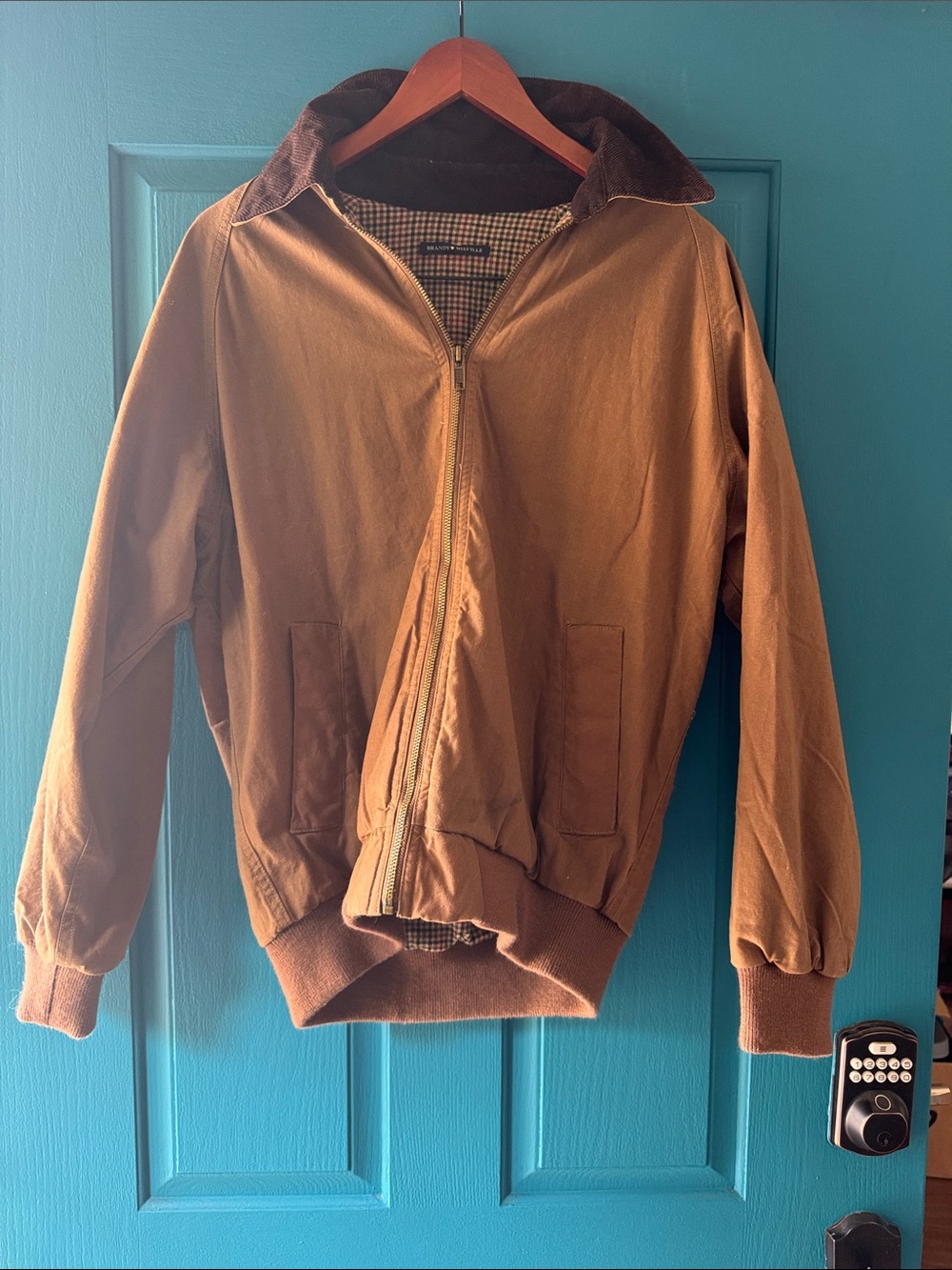 Brandy Melville Brown and Cream Houndstooth Jacket